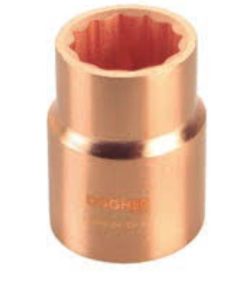 Llave de vaso bihexagonal antichispa 1″ 38mm Cu-Be DOGHER 10557-38